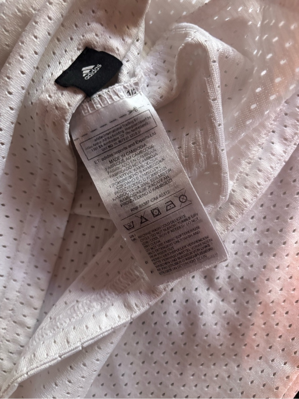adidas white Perforated Racerback Tank - Picture 4 of 6